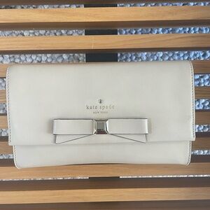 Kate Spade Nude Leather Clutch